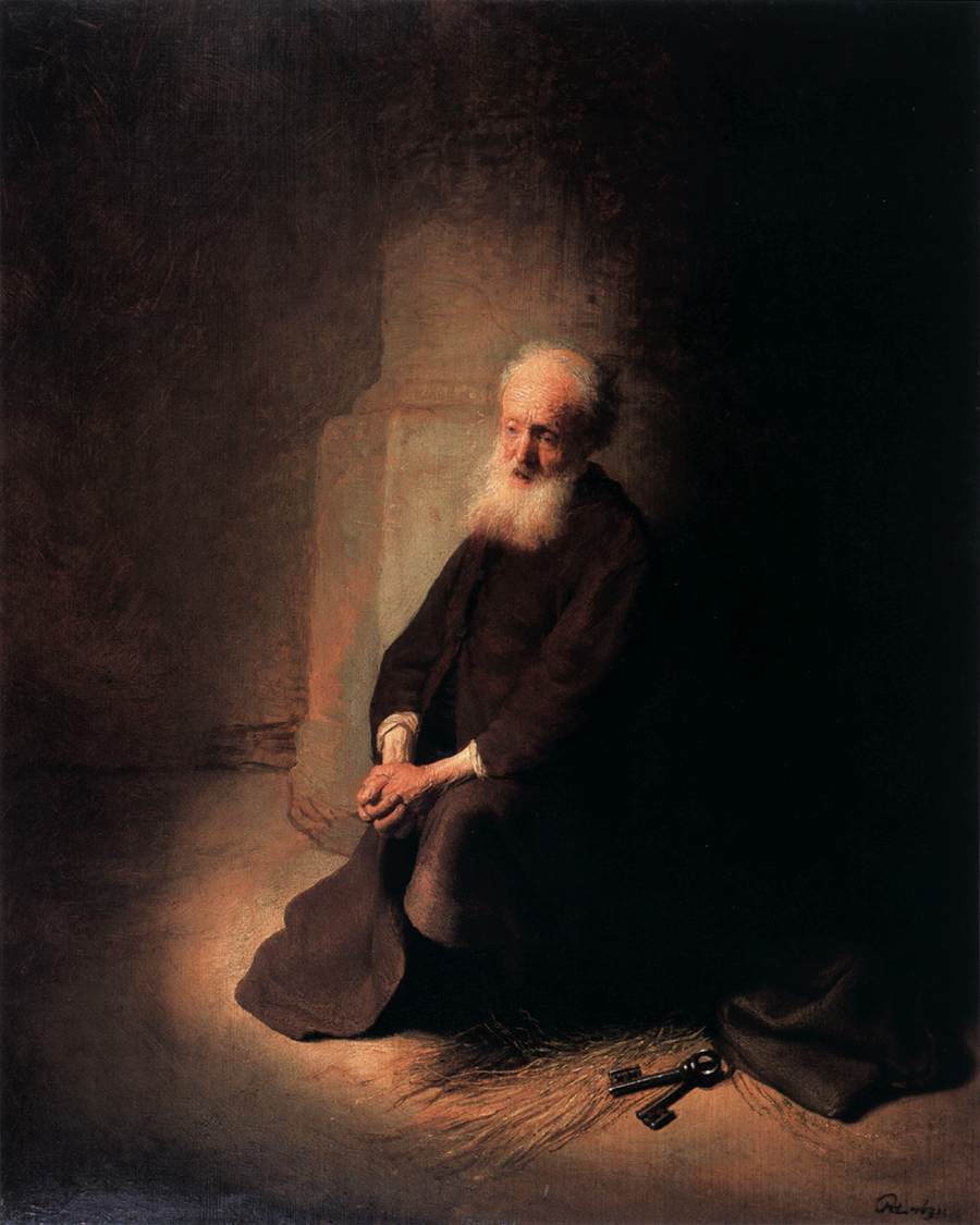 Apostle Peter in Prison by REMBRANDT Harmenszoon van Rijn