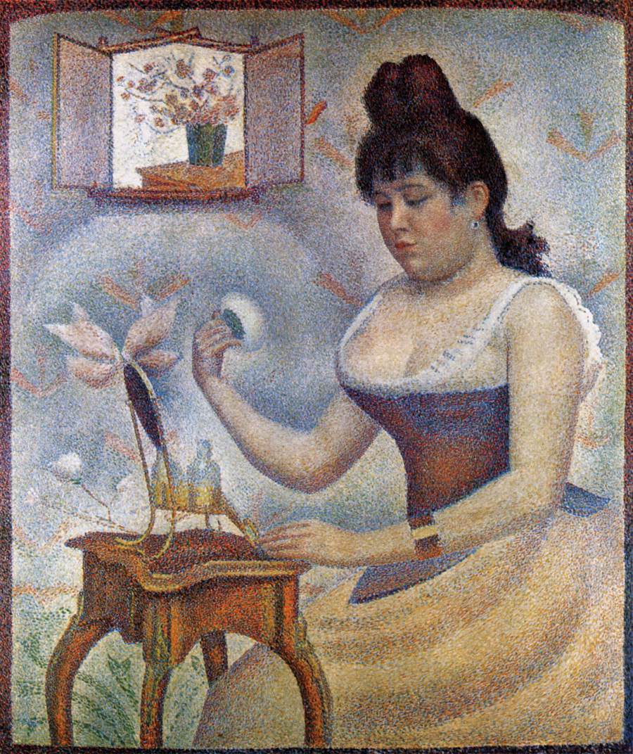 Young Woman Powdering Herself by SEURAT, Georges