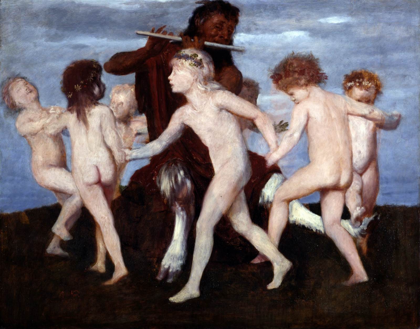 Pan Dancing with Children by BÖCKLIN, Arnold