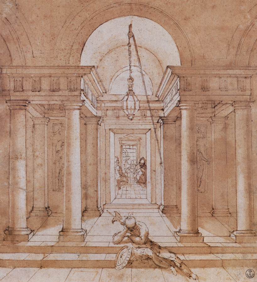 A Soldier before the Cell of St Peter by RAFFAELLO Sanzio