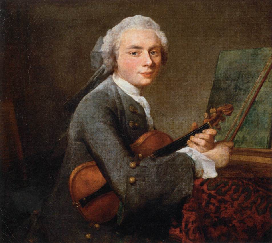 The Youth with a Violin by CHARDIN, Jean-Baptiste-Siméon