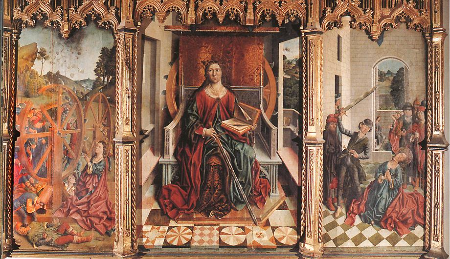 Triptych of St Catherine by GALLEGO, Fernando