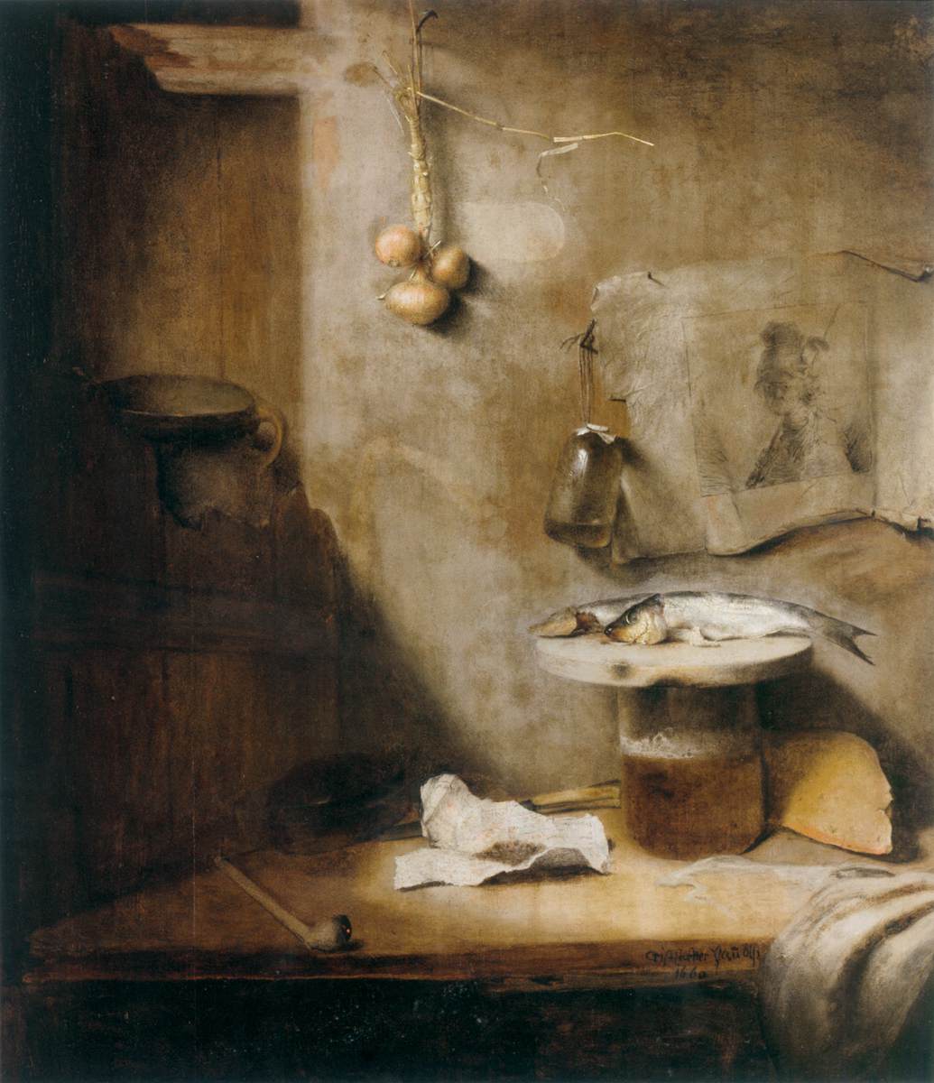 Still-Life with Beer, Herring and Pipe by PAUDISS, Christoph