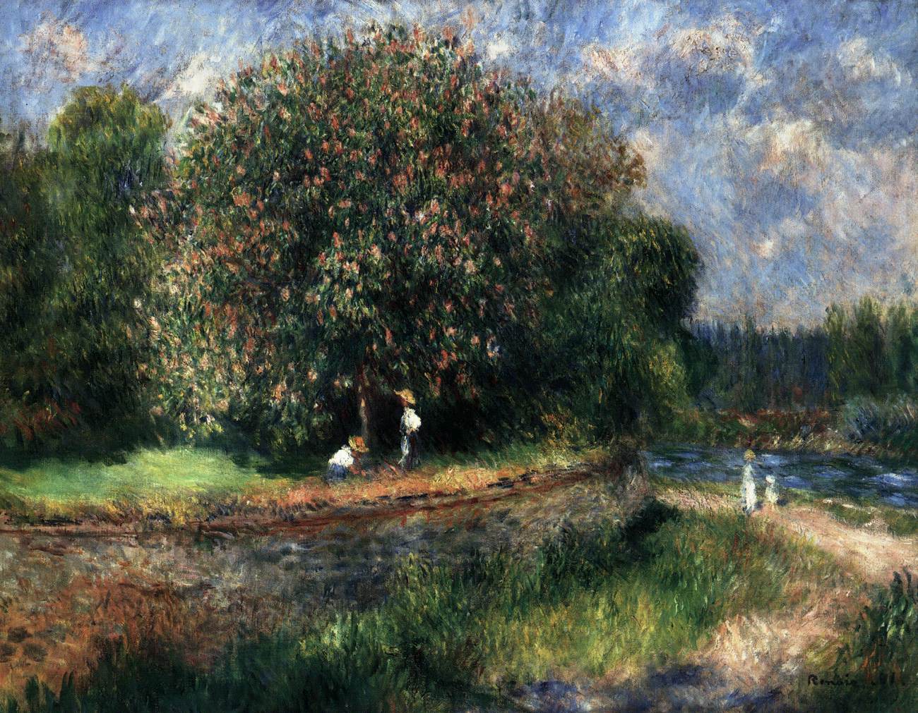 Blossoming Chestnut Tree by RENOIR, Pierre-Auguste