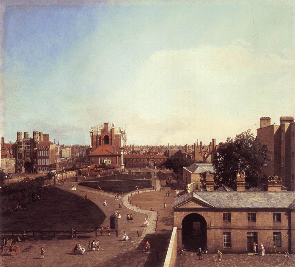 London: Whitehall and the Privy Garden from Richmond House by