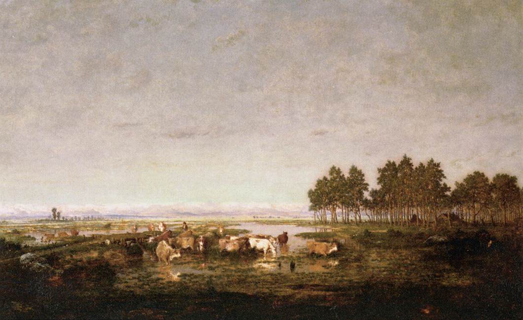 Marsh in the Landes by ROUSSEAU, Théodore