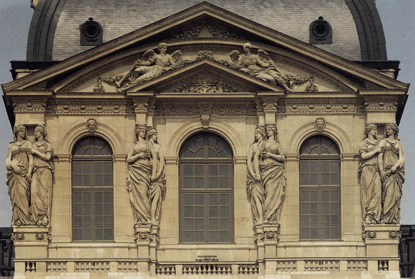 Caryatids on the Pavillon de l'Horloge by SARAZIN, Jacques