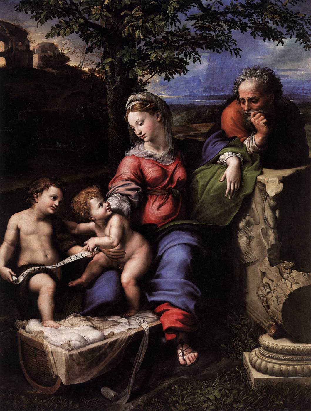 Holy Family below the Oak by RAFFAELLO Sanzio