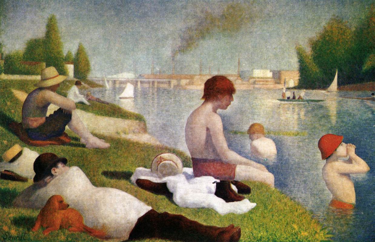 Bathers at Asnières by SEURAT, Georges