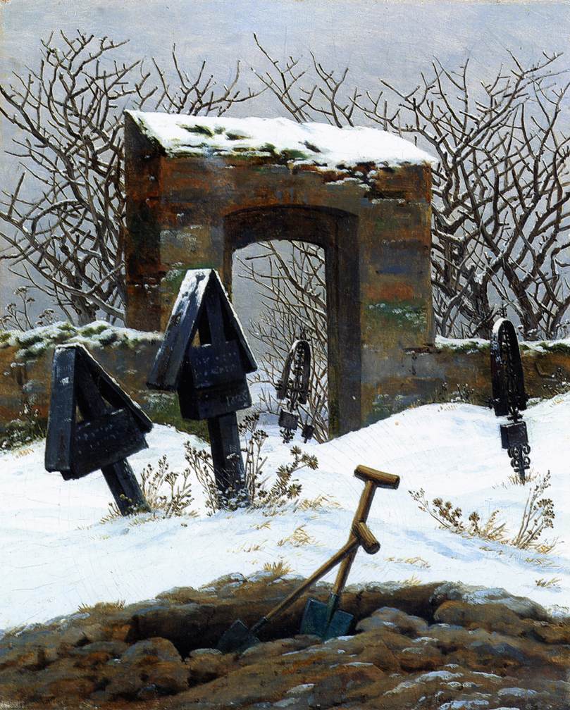 Graveyard under Snow by FRIEDRICH, Caspar David