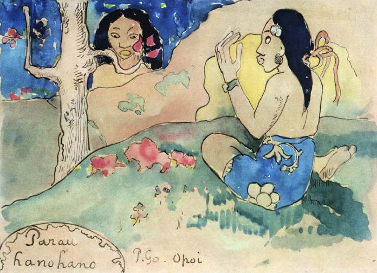 Parau Hanohano (Terrifying Words) by GAUGUIN, Paul