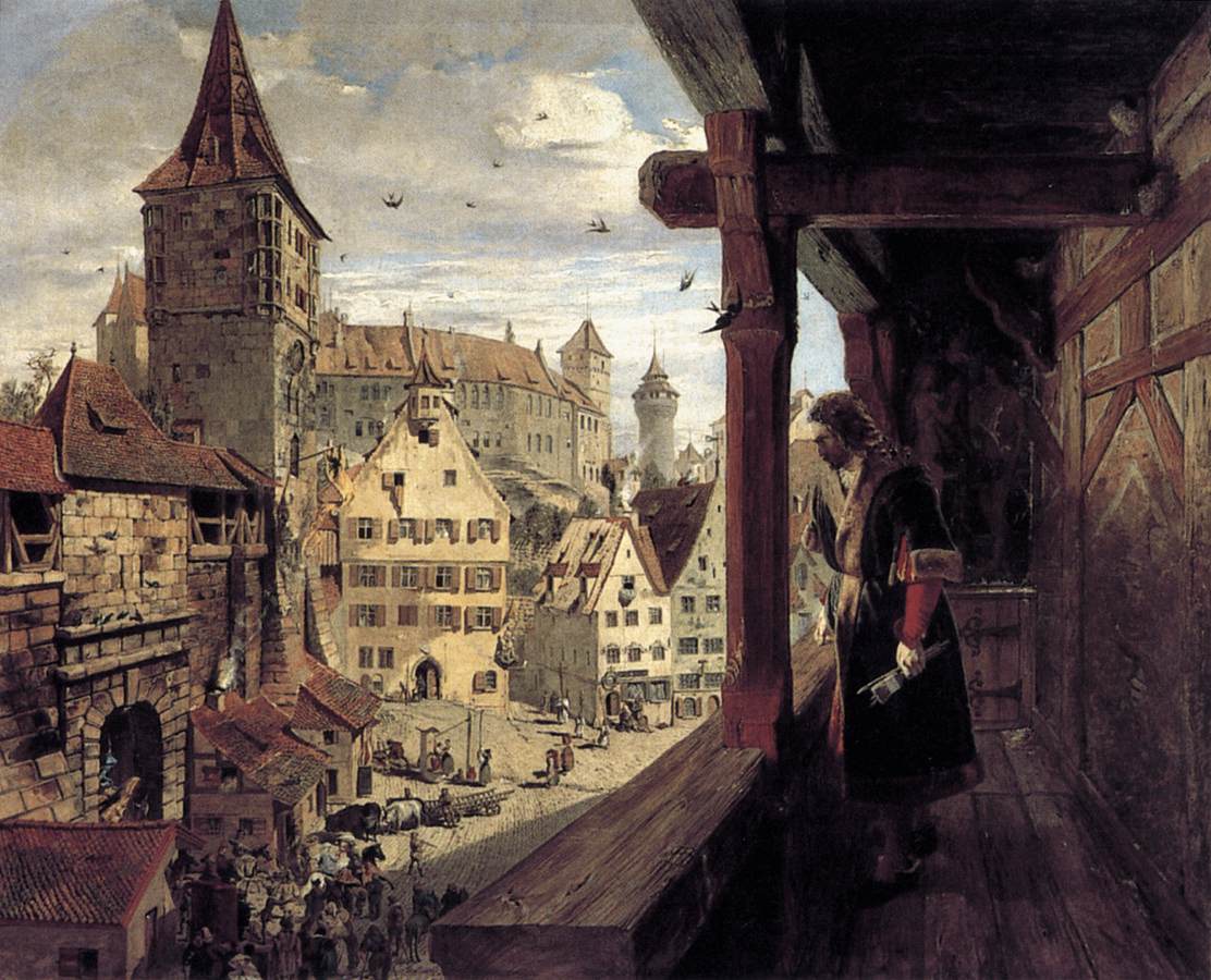 Albrecht Dürer on the Balcony of his House by