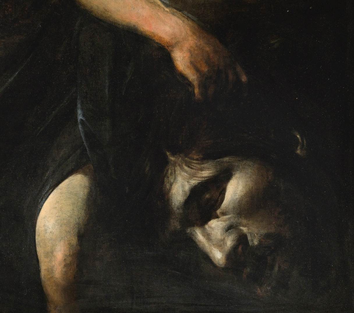 David with the Head of Goliath (detail) by VALENTIN DE BOULOGNE