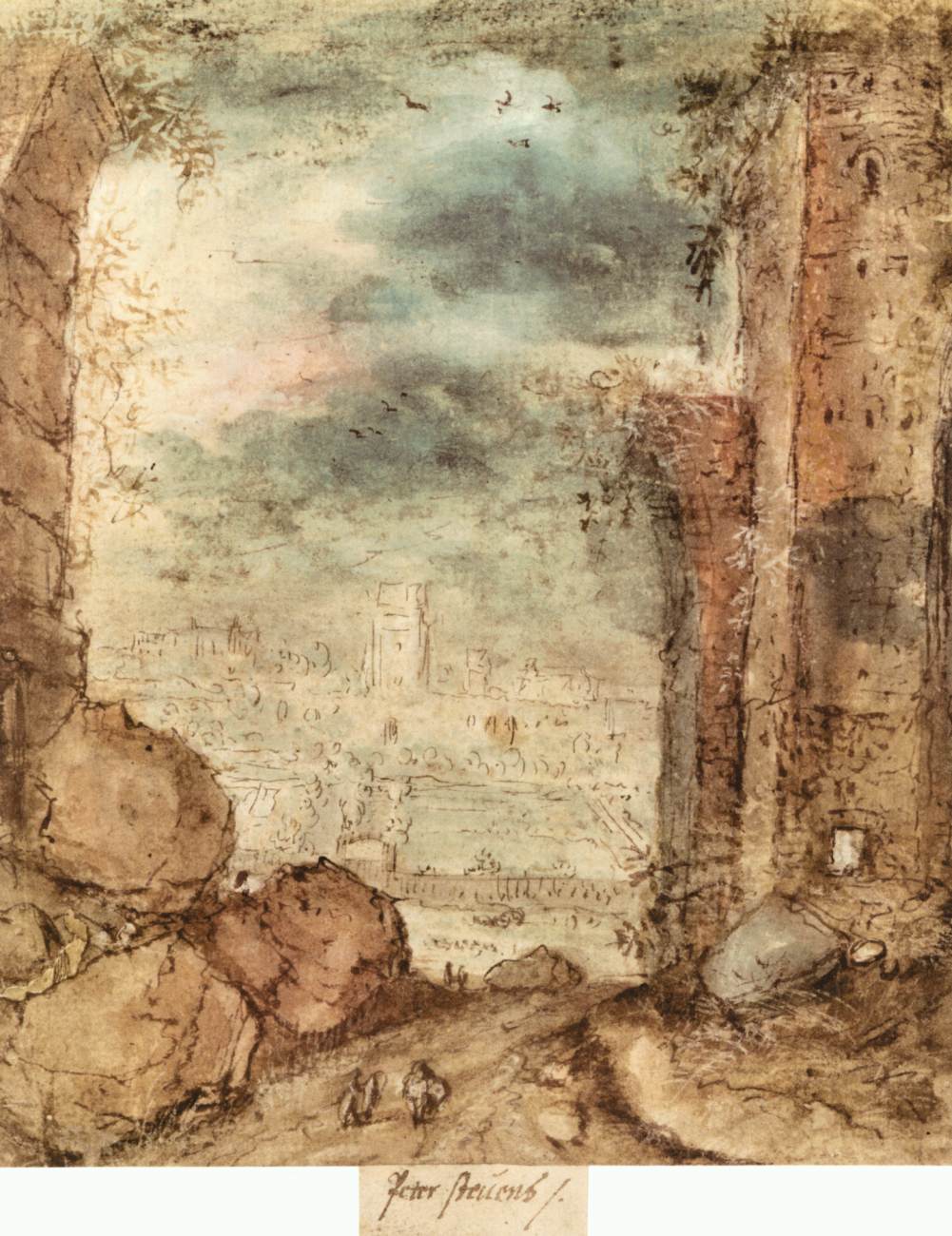 Landscape with Ruins by STEVENS, Pieter