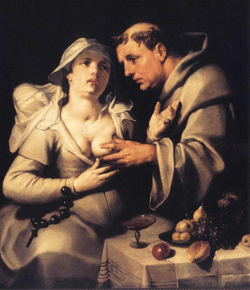 The Monk and the Nun by CORNELIS VAN HAARLEM