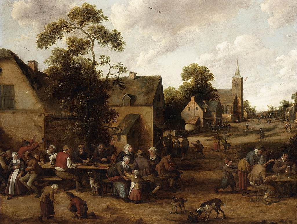 Village Scene by DROOCHSLOOT, Joost Cornelisz.