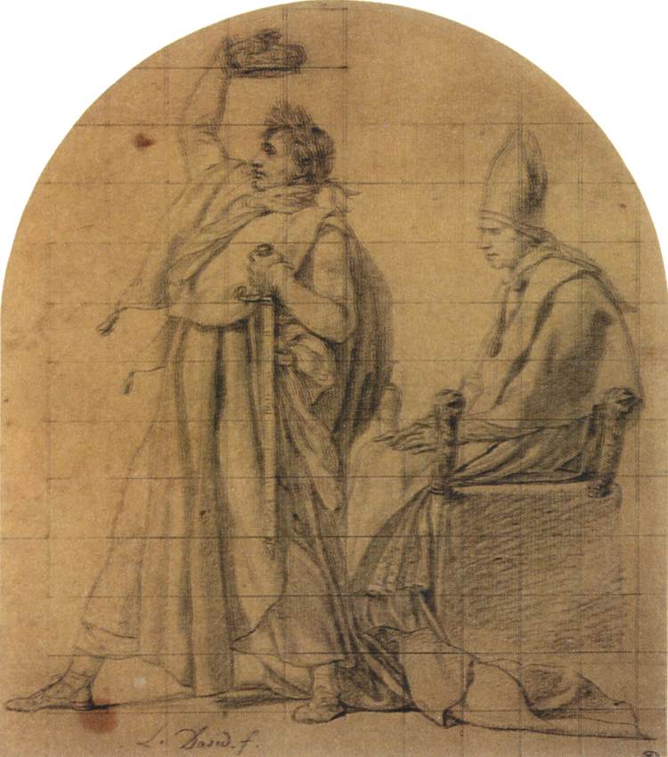 Napoleon Holding Josephine's Crown by DAVID, Jacques-Louis