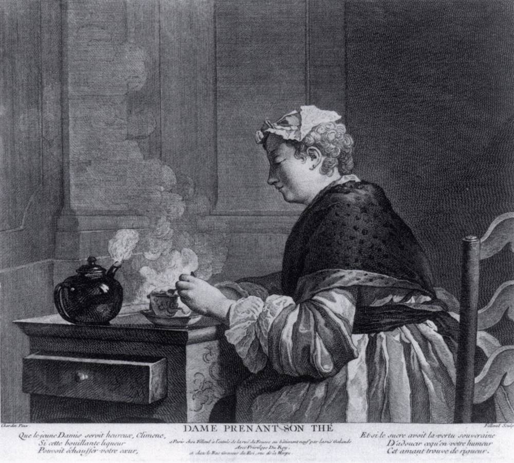 Woman Taking Tea by FILLOEUL, Pierre