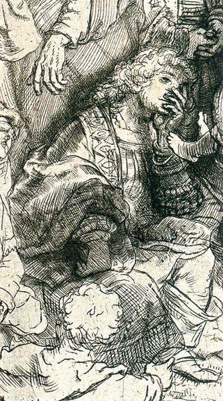 "The 100 Guilder Print" (detail)" by REMBRANDT Harmenszoon van Rijn