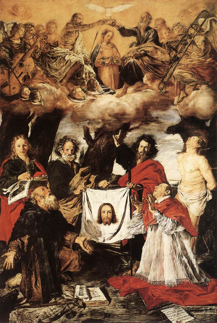 Coronation of the Virgin with Saints by SERODINE, Giovanni