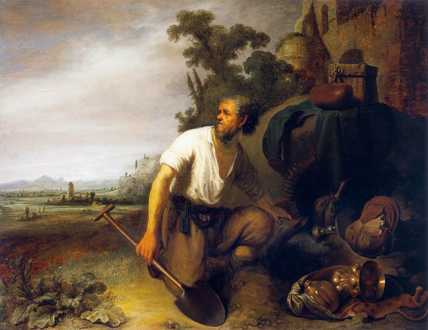 Parable of the Hidden Treasure by FLINCK, Govert Teunisz.