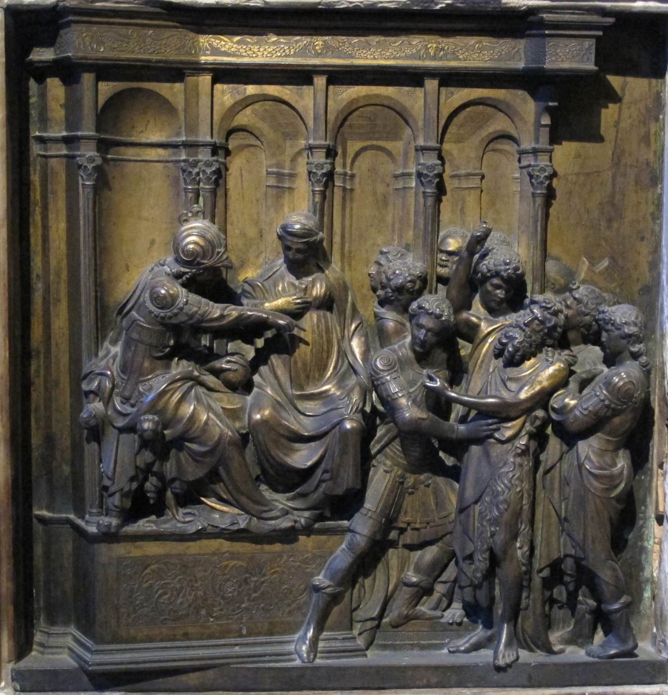 St John the Baptist before Herod by GHIBERTI, Lorenzo