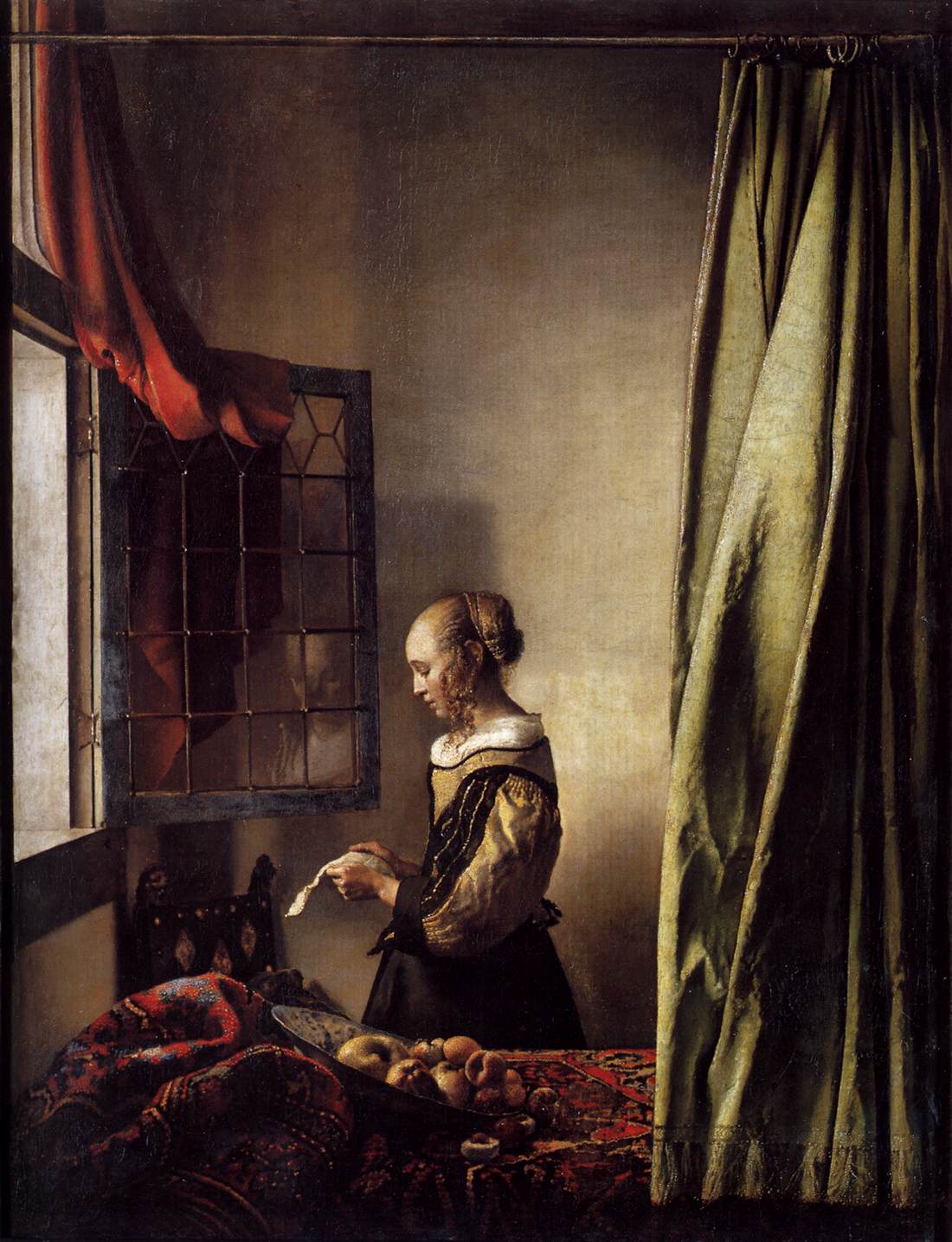 Girl Reading a Letter at an Open Window by VERMEER, Johannes