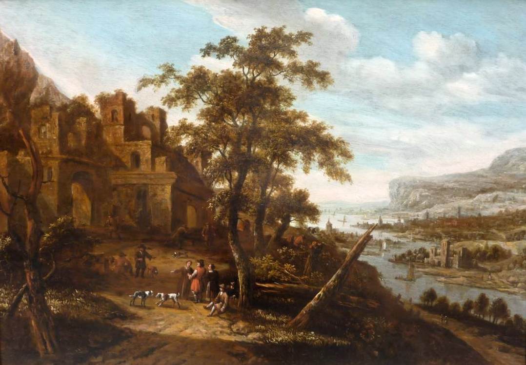 Extensive Rhine Landscape by VERBURGH, Dionijs