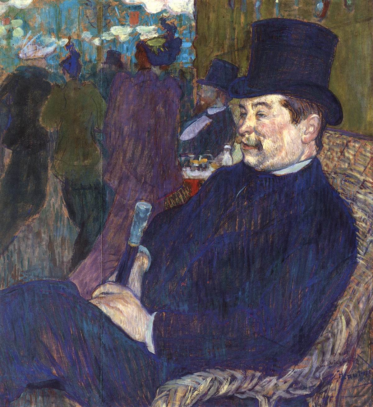 Monsieur Delaport in the Jardin de Paris by TOULOUSE-LAUTREC, Henri de