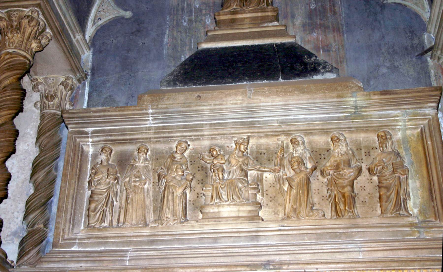 Tomb of Stefano and Valentina Visconti (detail) by