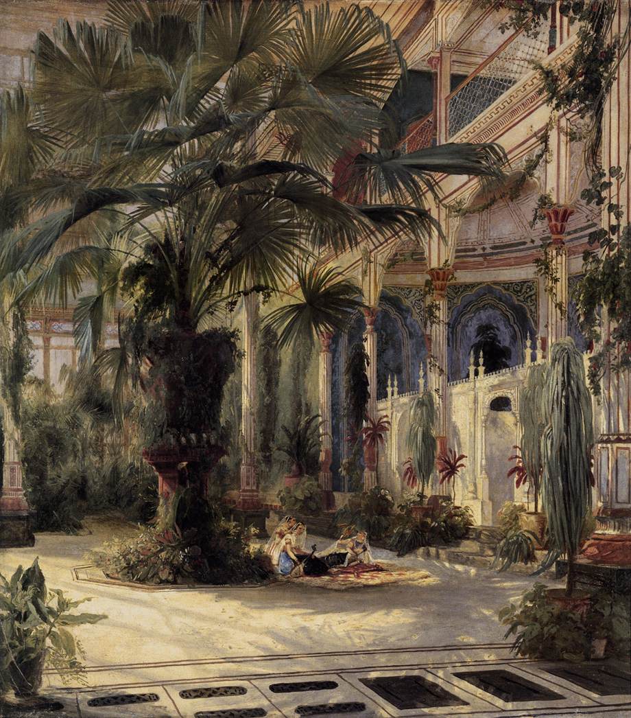 In the Palm House in Potsdam by BLECHEN, Karl