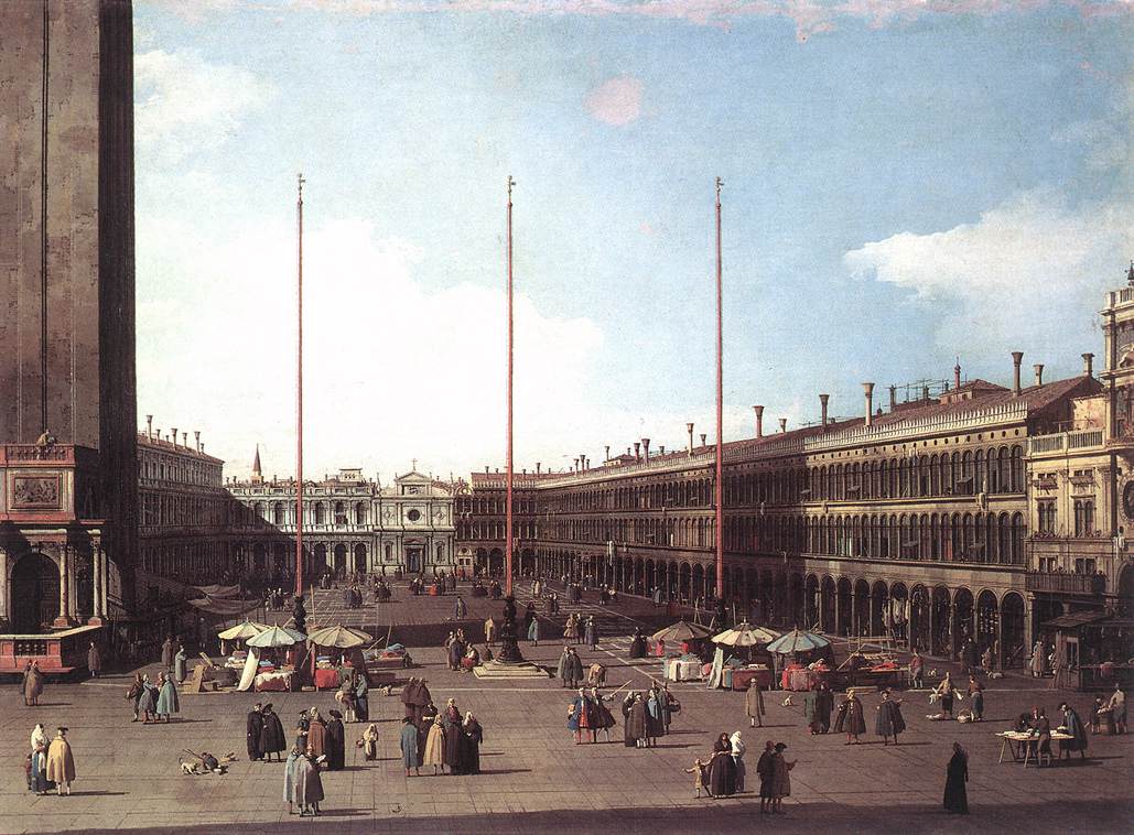 Piazza San Marco, Looking toward San Geminiano by CANALETTO