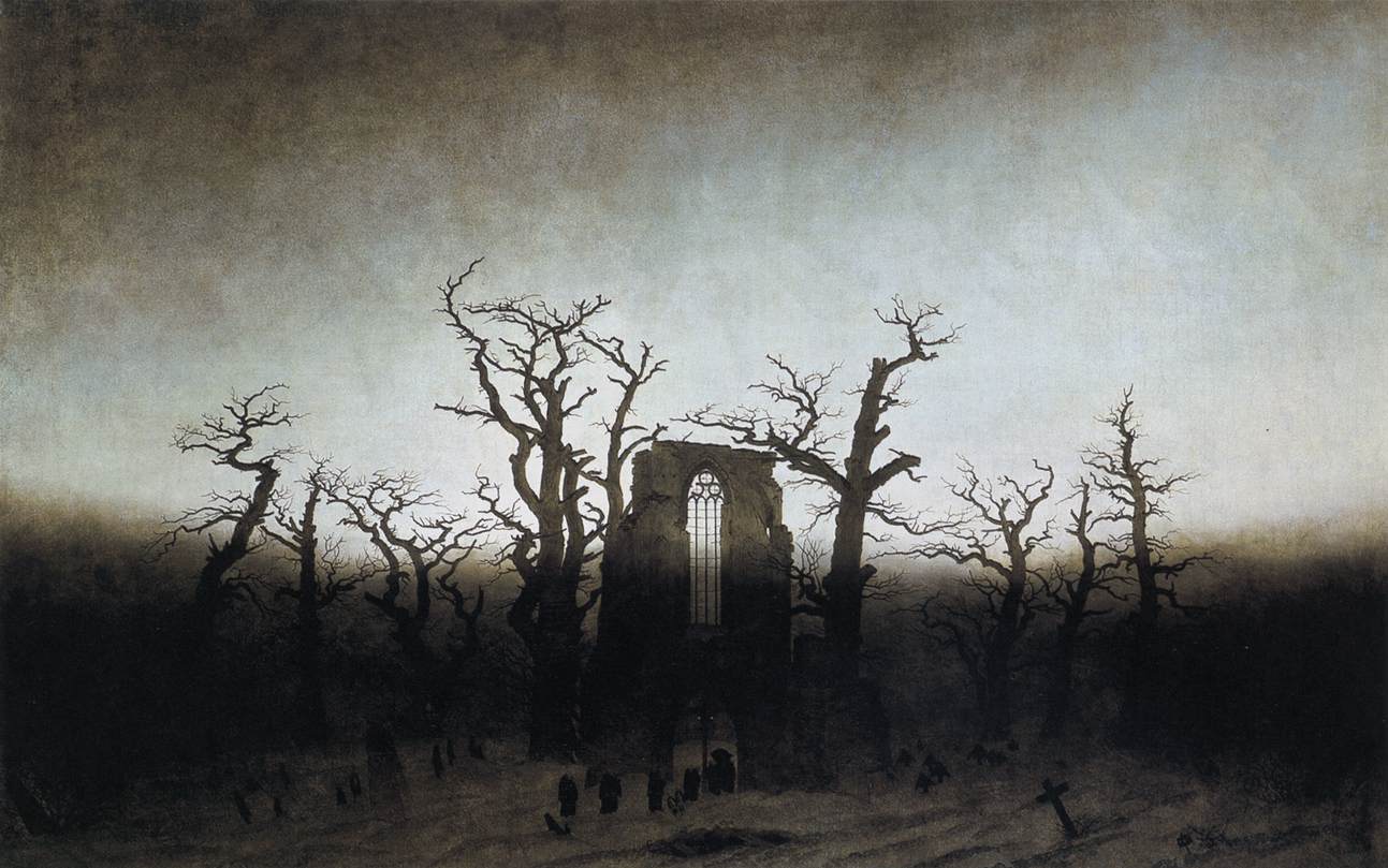 The Abbey in the Oakwood by FRIEDRICH, Caspar David