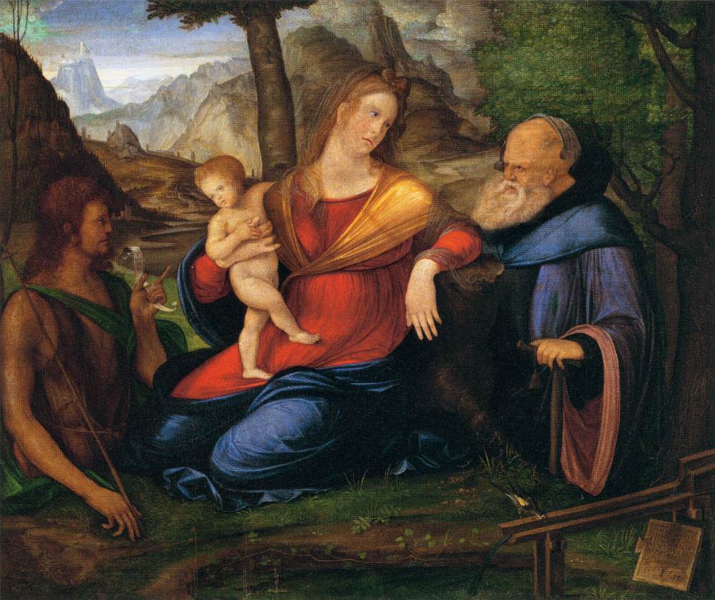 Virgin and Child Flanked by St John the Baptist and St Anthony Abbot by