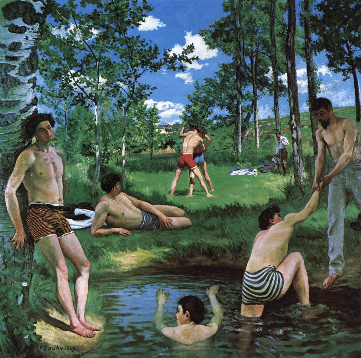 Bathers (Summer Scene) by BAZILLE, Jean-Frédéric