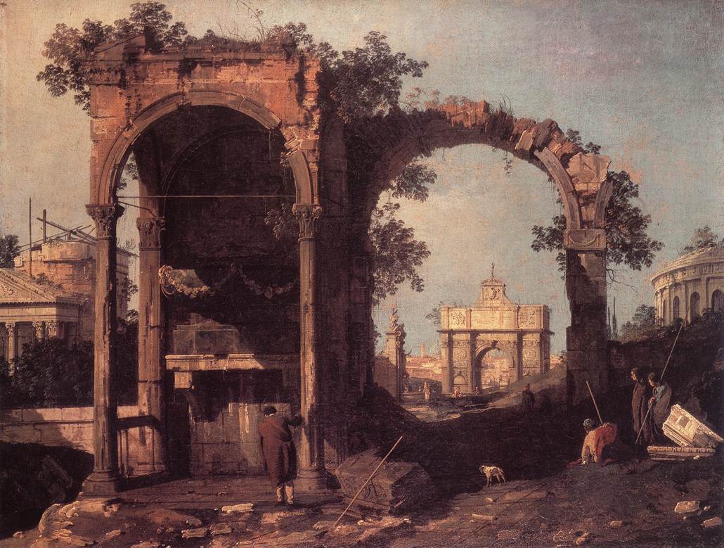 Capriccio: Ruins and Classic Buildings by CANALETTO