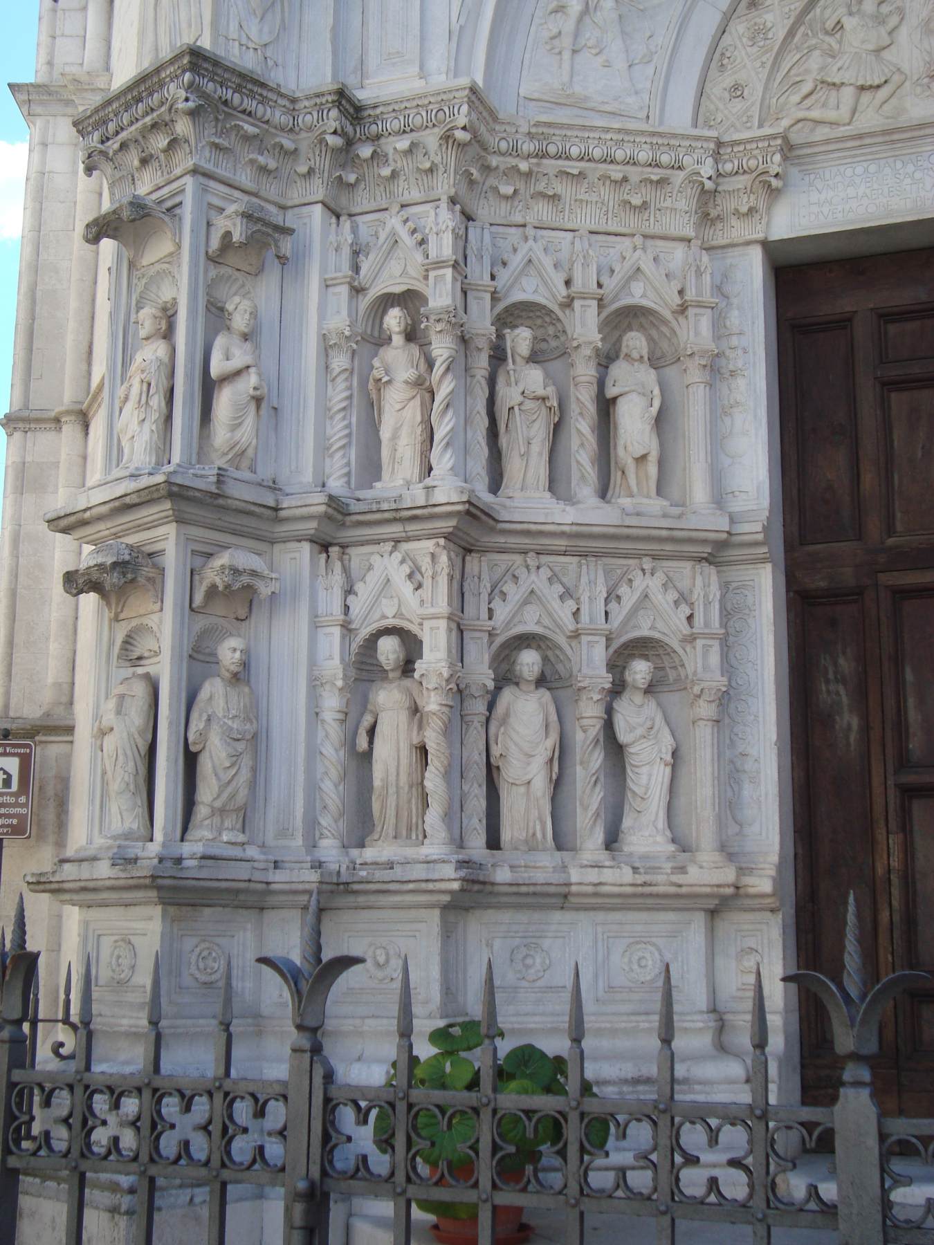 View of the façade (detail) by