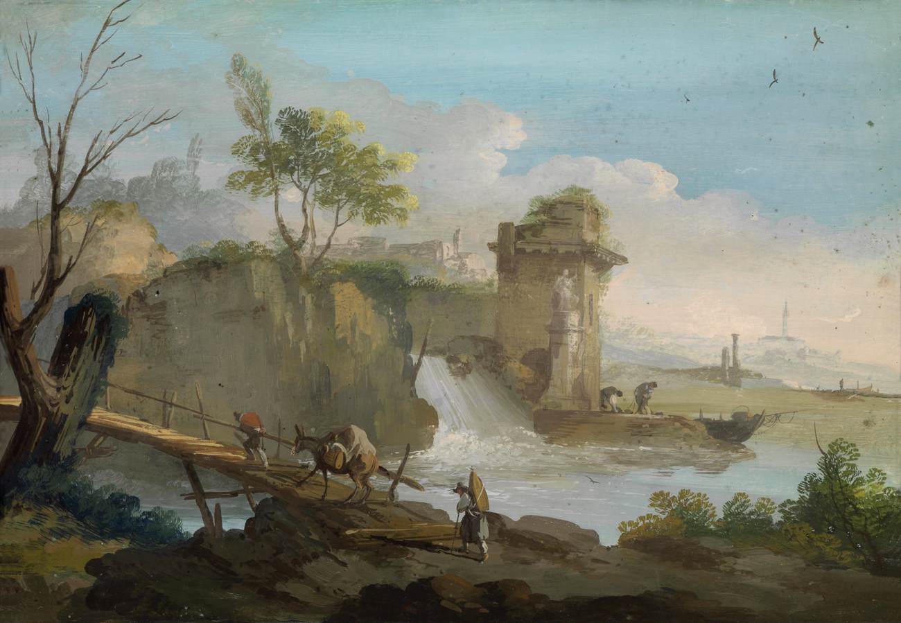 Landscape with Travellers by BISON, Giuseppe Bernardino