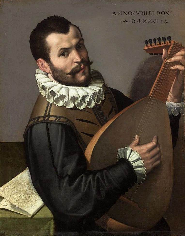 Portrait of a Man Playing a Lute by