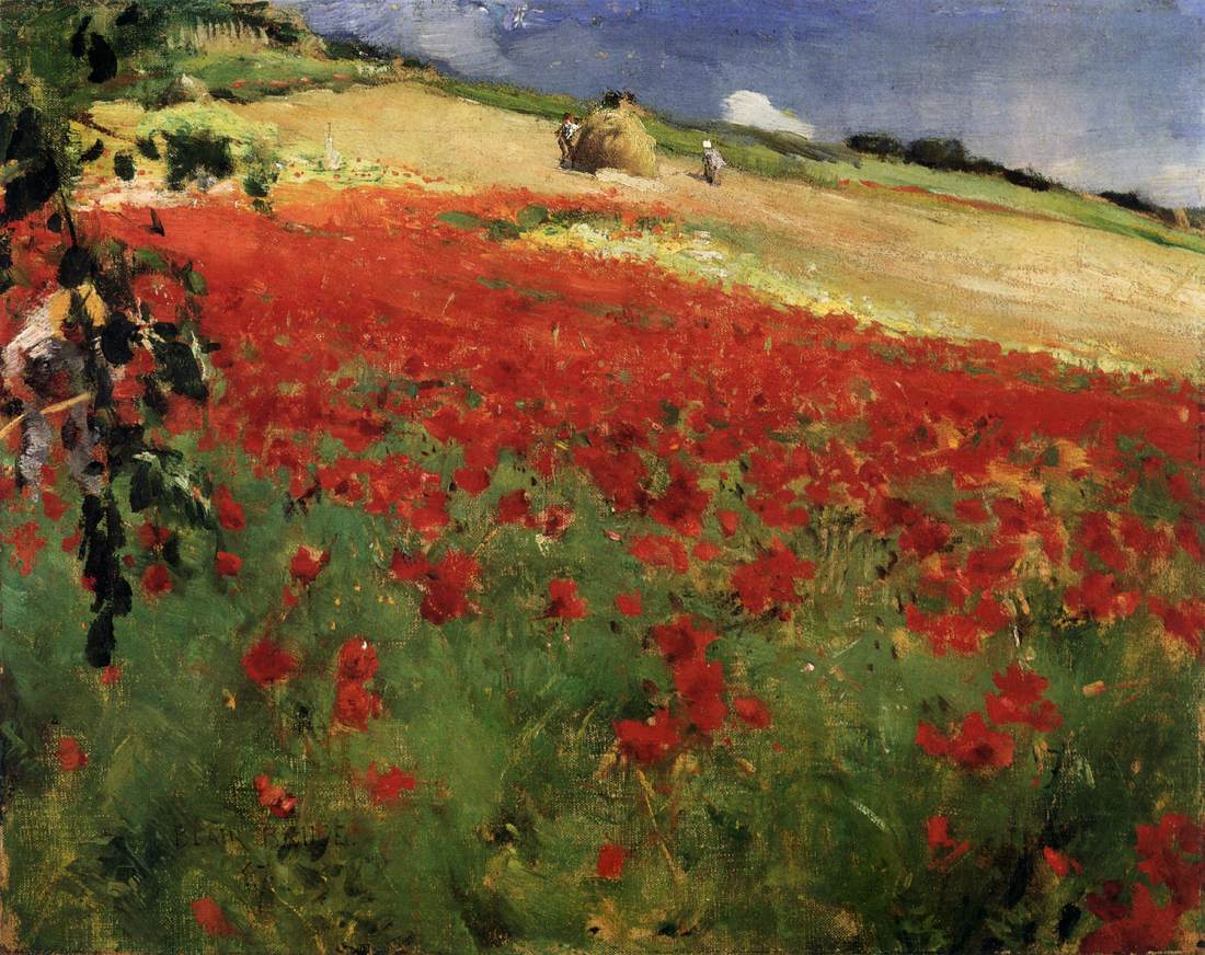 Landscape with Poppies by BRUCE, William Blair