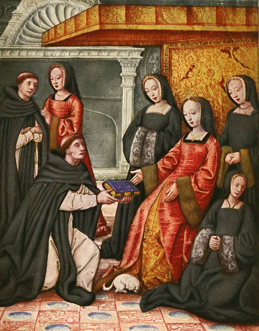 Anne of Brittany Receiving a Manuscript by PICHORE, Jean