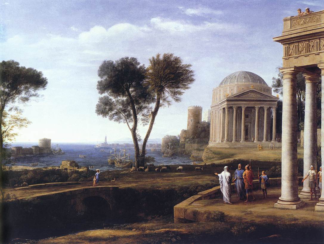 Landscape with Aeneas at Delos by CLAUDE LORRAIN