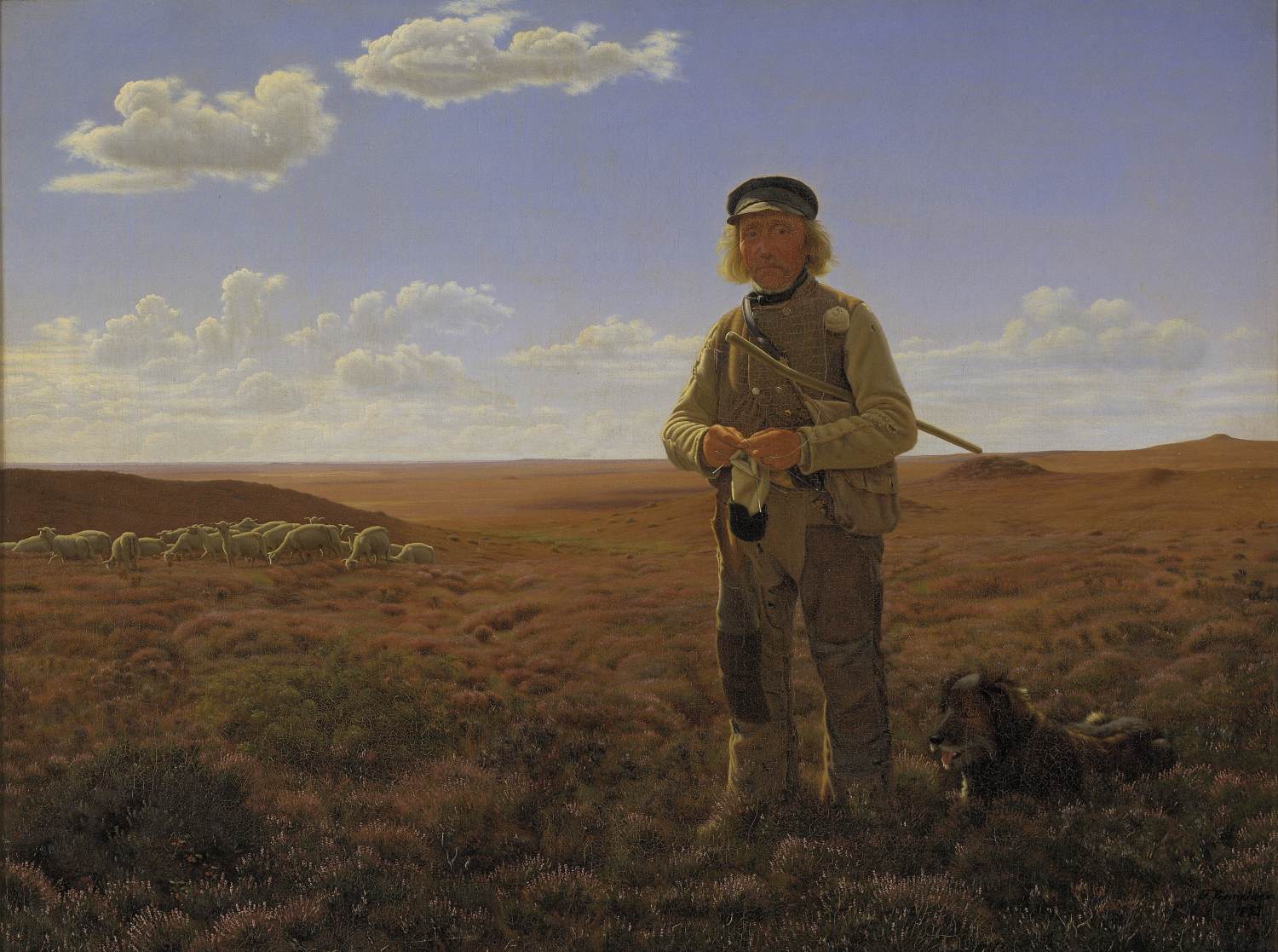 A Jutland Shepherd on the Moors by