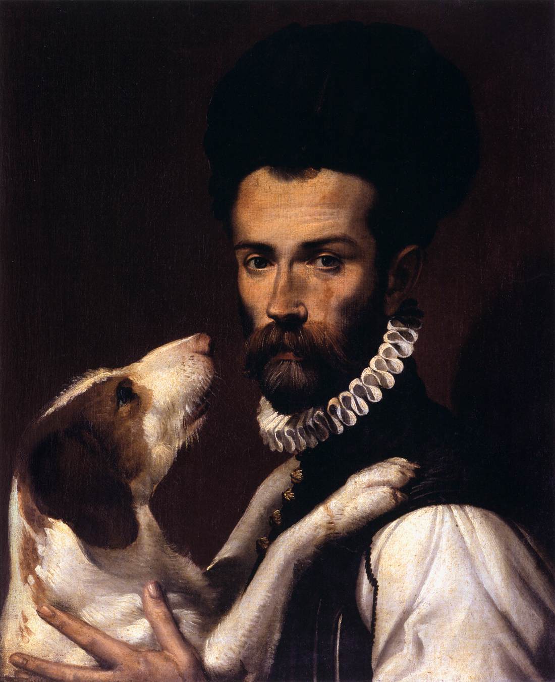 Portrait of a Man with a Dog by