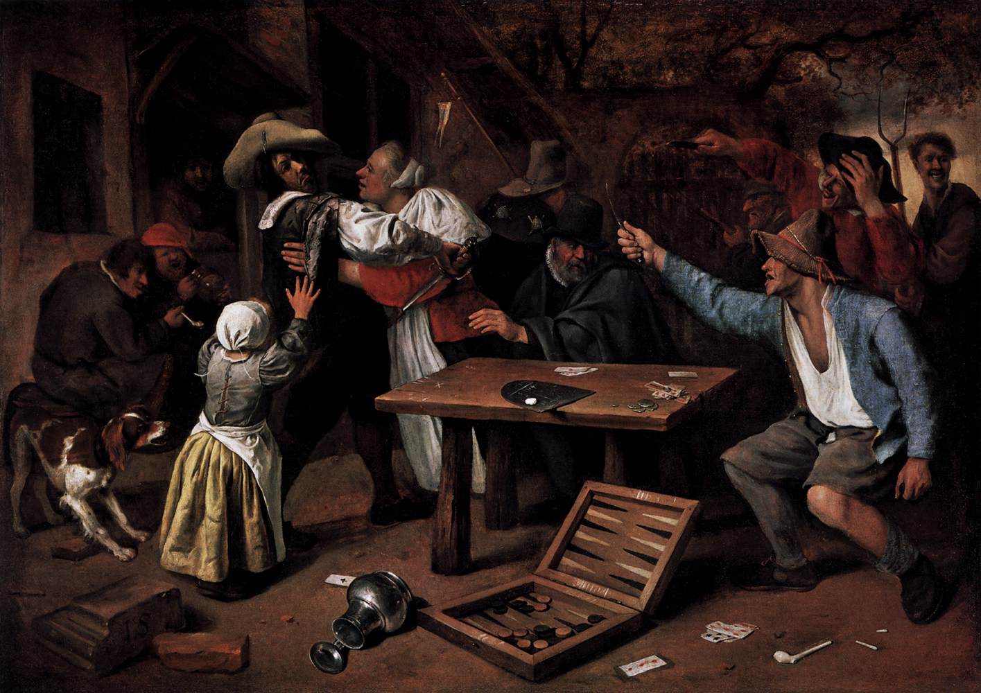 Argument over a Card Game by STEEN, Jan