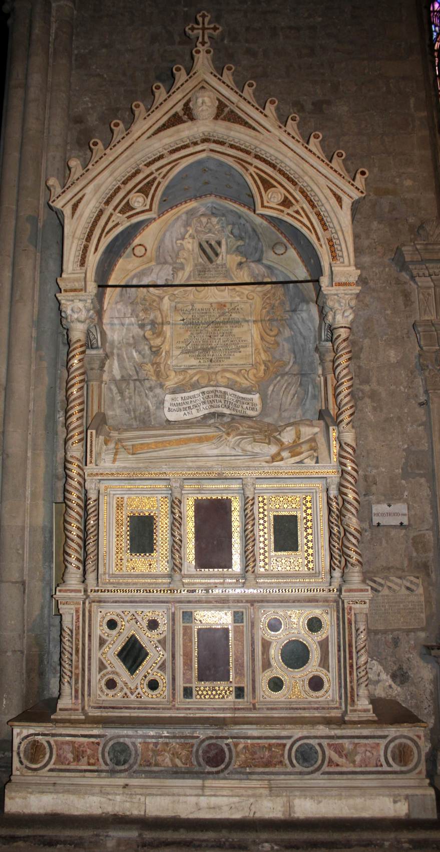 Monument of Pope Hadrian V by ARNOLFO DI CAMBIO