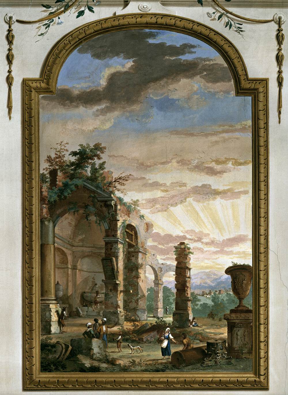 Wall painting: Shepherd Idyll by TERRENI, Giuseppe Maria