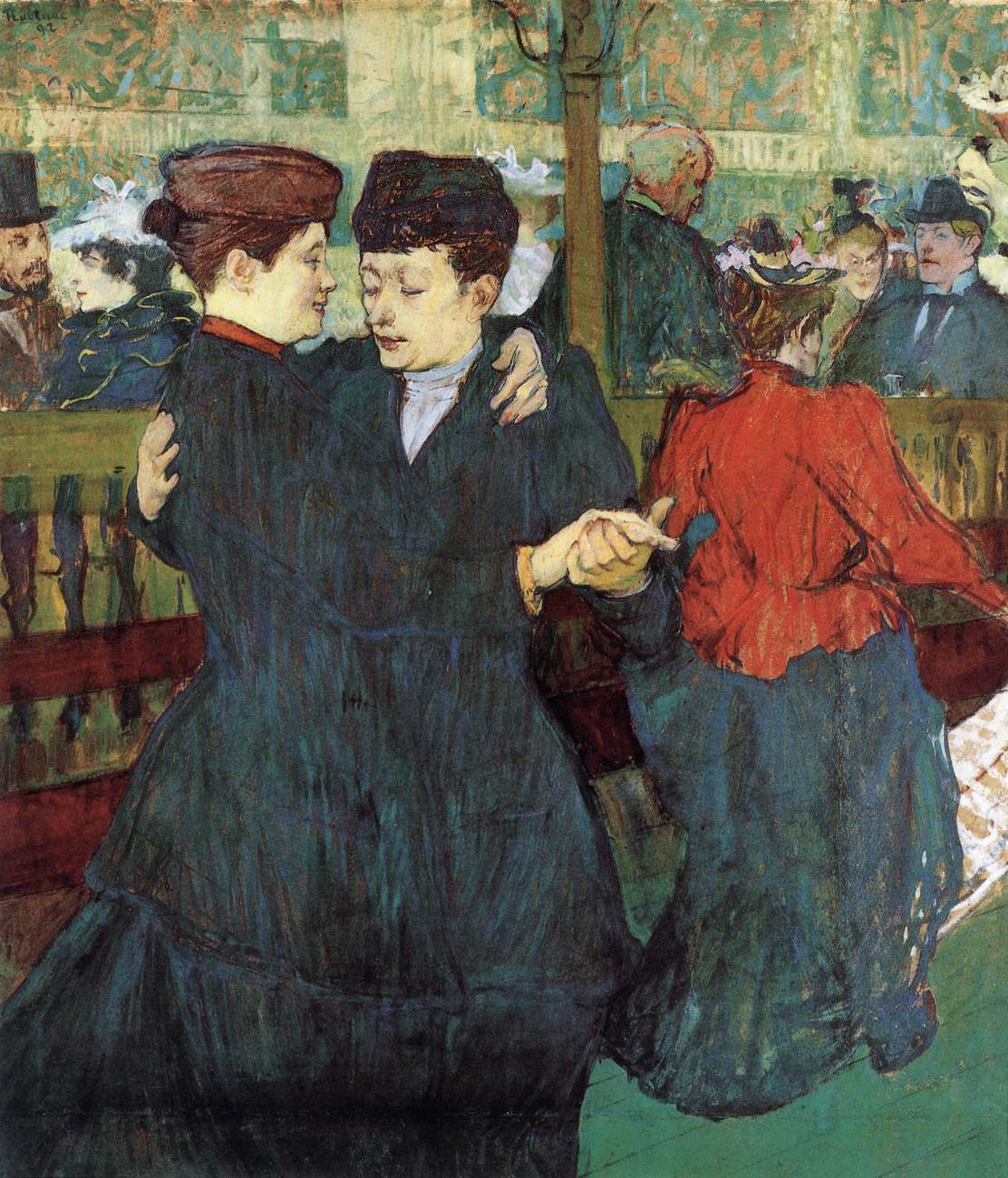 At the Moulin Rouge: Two Women Waltzing by TOULOUSE-LAUTREC, Henri de