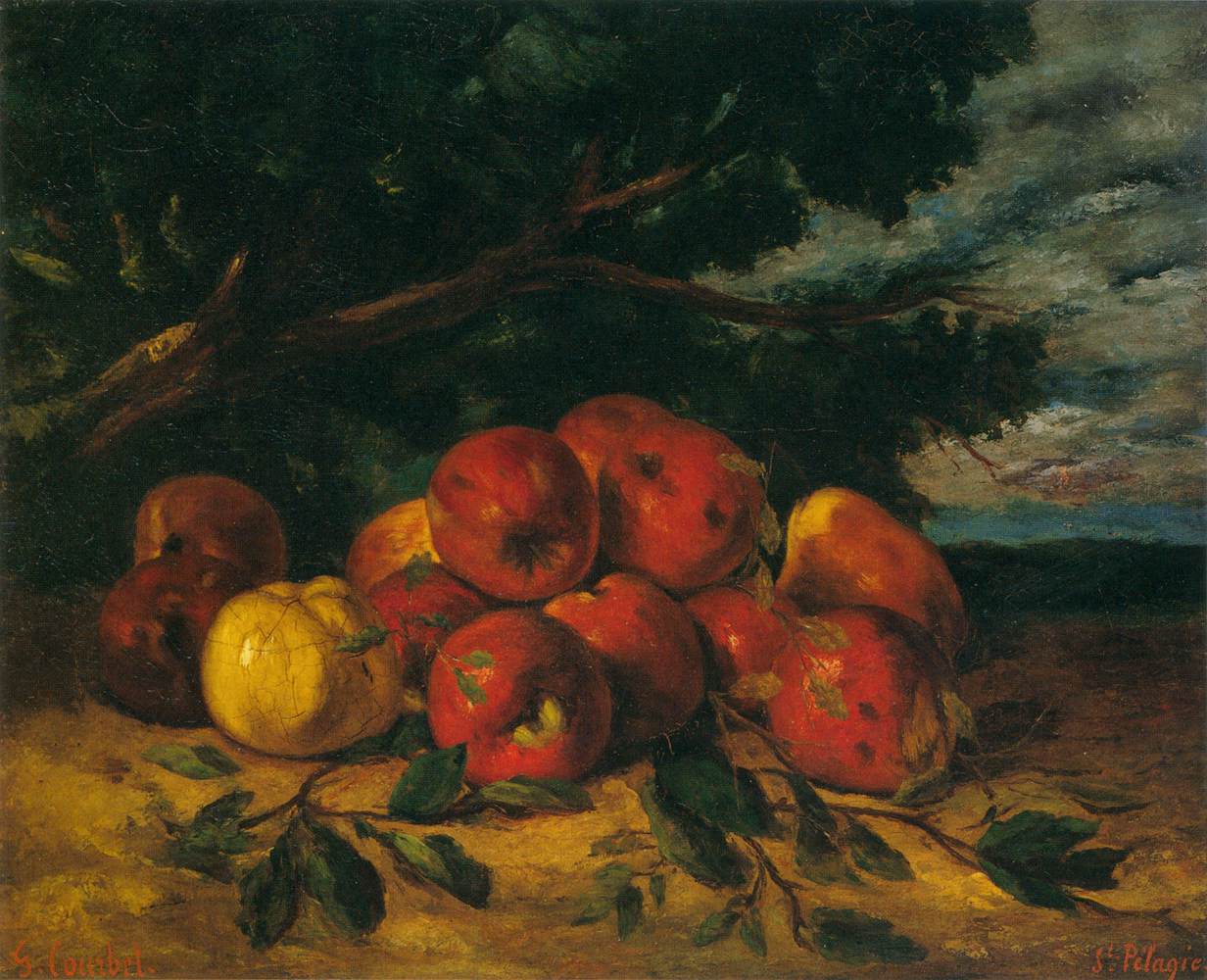 Red Apples at the Foot of a Tree by COURBET, Gustave