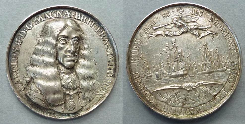 Medal commemorating Charles II embarkation at Scheveningen by ABEELE, Pieter van